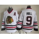 nhl jerseys chicago blackhawks #9 hull white[patch A]