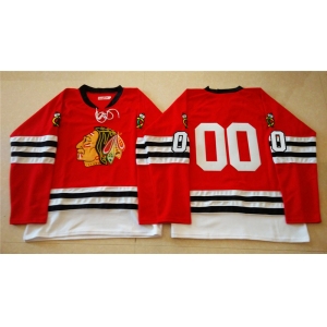 nhl jerseys mitchell and ness 1960-61 chicago blackhawks #00 red [throwback]