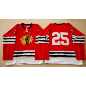 nhl jerseys mitchell and ness 1960-61 chicago blackhawks #25 noname red [throwback]