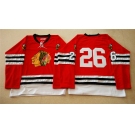nhl jerseys mitchell and ness 1960-61 chicago blackhawks #26 noname red [throwback]