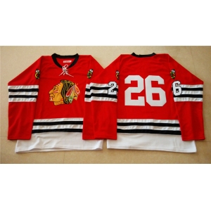 nhl jerseys mitchell and ness 1960-61 chicago blackhawks #26 noname red [throwback]