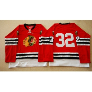 nhl jerseys mitchell and ness 1960-61 chicago blackhawks #32 noname red [throwback]