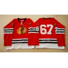 nhl jerseys mitchell and ness 1960-61 chicago blackhawks #67 noname red [throwback]