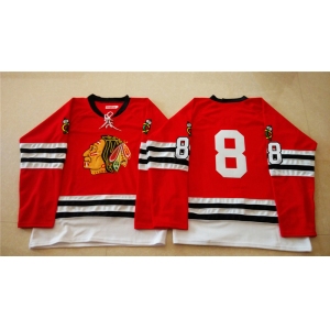 nhl jerseys mitchell and ness 1960-61 chicago blackhawks #8 noname red [throwback]