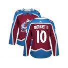 Women Adidas Colorado Avalanche #10 Sven Andrighetto Burgundy Home Authentic Stitched NHL Jersey