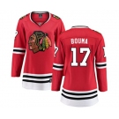 Women Chicago Blackhawks #17 Lance Bouma Fanatics Branded Red Home Breakaway NHL Jersey