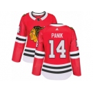Women's Adidas Chicago Blackhawks #14 Richard Panik Premier Red Home NHL Jersey