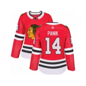 Women's Adidas Chicago Blackhawks #14 Richard Panik Premier Red Home NHL Jersey