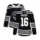 Women's Adidas Chicago Blackhawks #16 Marcus Kruger Authentic Black 2019 Winter Classic NHL Jersey