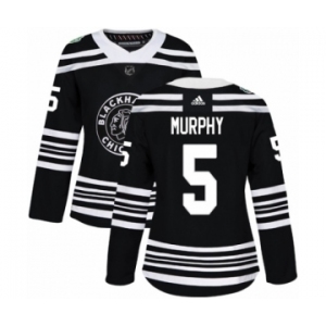 Women's Adidas Chicago Blackhawks #5 Connor Murphy Authentic Black 2019 Winter Classic NHL Jersey