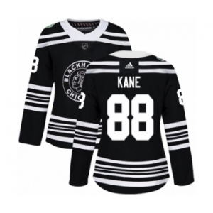 Women's Adidas Chicago Blackhawks #88 Patrick Kane Authentic Black 2019 Winter Classic NHL Jersey