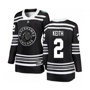 Women's Chicago Blackhawks #2 Duncan Keith Black 2019 Winter Classic Fanatics Branded Breakaway NHL Jersey