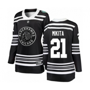 Women's Chicago Blackhawks #21 Stan Mikita Black 2019 Winter Classic Fanatics Branded Breakaway NHL Jersey