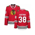 Women's Chicago Blackhawks #38 Ryan Hartman Red Home Stitched NHL Jersey