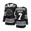 Women's Chicago Blackhawks #7 Chris Chelios Black 2019 Winter Classic Fanatics Branded Breakaway NHL Jersey