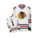 Women's Reebok Chicago Blackhawks #1 Glenn Hall Premier White Away NHL Jersey