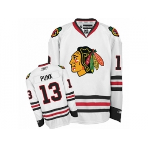 Women's Reebok Chicago Blackhawks #13 CM Punk Premier White Away NHL Jersey