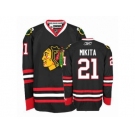 Women's Reebok Chicago Blackhawks #21 Stan Mikita Premier Black Third NHL Jersey