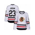 Women's Reebok Chicago Blackhawks #23 Michael Jordan Authentic White 2017 Winter Classic NHL Jersey