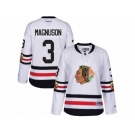 Women's Reebok Chicago Blackhawks #3 Keith Magnuson Authentic White 2017 Winter Classic NHL Jersey
