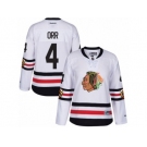 Women's Reebok Chicago Blackhawks #4 Bobby Orr Authentic White 2017 Winter Classic NHL Jersey