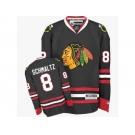 Women's Reebok Chicago Blackhawks #8 Nick Schmaltz Premier Black Third NHL Jersey