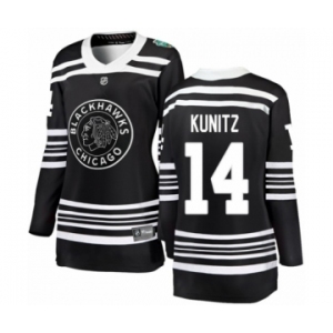 omen's Chicago Blackhawks #14 Chris Kunitz Black 2019 Winter Classic Fanatics Branded Breakaway NHL Jersey