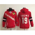 women nhl jerseys chicago blackhawks #19 toews red[pullover hooded sweatshirt]