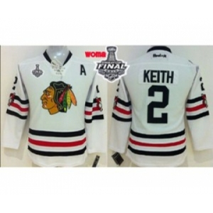 women nhl jerseys chicago blackhawks #2 keith white[2015 winter classic][2015 stanley cup][patch A]