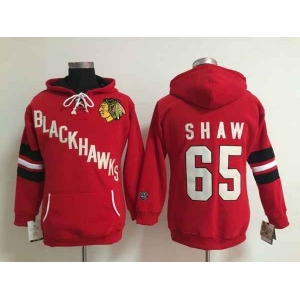 women nhl jerseys chicago blackhawks #65 shaw red[pullover hooded sweatshirt]