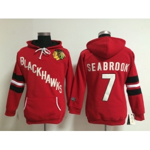 women nhl jerseys chicago blackhawks #7 seabrook red[pullover hooded sweatshirt]