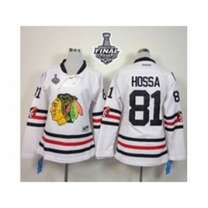 women nhl jerseys chicago blackhawks #81 hossa white[2015 winter classic][2015 stanley cup]