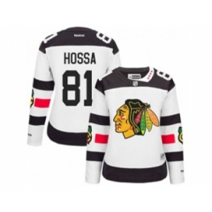 women nhl jerseys chicago blackhawks #81 hossa white[2016 stadium]