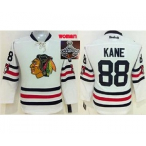 women nhl jerseys chicago blackhawks #88 kane white[2015 winter classic][2015 Stanley cup champions]
