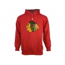 Chicago Blackhawks Red Old Time Hockey Big Logo with Crest Pullover Hoodie