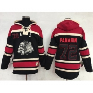 Men's Chicago Blackhawks #72 Artemi Panarin Black Sawyer Hooded Sweatshirt Stitched NHL Jersey