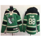 Men's Chicago Blackhawks #88 Patrick Kane Green Sawyer Hooded Sweatshirt Stitched NHL Jersey