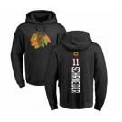 NHL Adidas Chicago Blackhawks #11 Jordan Schroeder Black Backer Pullover Hoodie