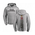 NHL Adidas Chicago Blackhawks #16 Marcus Kruger Ash Backer Pullover Hoodie