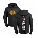 NHL Adidas Chicago Blackhawks #16 Marcus Kruger Black Backer Pullover Hoodie