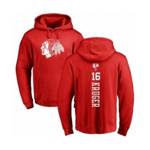NHL Adidas Chicago Blackhawks #16 Marcus Kruger Red One Color Backer Pullover Hoodie