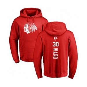 NHL Adidas Chicago Blackhawks #30 Cam Ward Red One Color Backer Pullover Hoodie