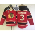 NHL Blackhawks #3 Keith Magnuson Red Sawyer Hooded Sweatshirt 2015 Stanley Cup Stitched Jerseys