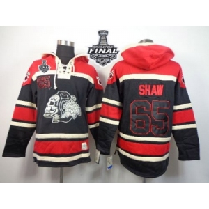 NHL Chicago Blackhawks #65 Andrew Shaw Black Sawyer Hooded Sweatshirt 2015 Stanley Cup Jerseys