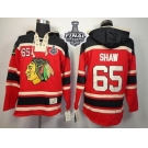 NHL Chicago Blackhawks #65 Andrew Shaw Red Sawyer Hooded Sweatshirt 2015 Stanley Cup Stitched Jerseys