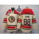 NHL Chicago Blackhawks #88 Patrick Kane Cream Sawyer Hooded Sweatshirt 2015 Stanley Cup Stitched Jerseys