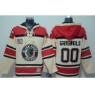 NHL Jersey Chicago Blackhawks #00 Clark Griswold Cream Sawyer Hooded Sweatshirt Stitched