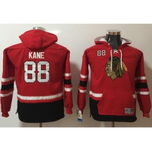 Youth Chicago Blackhawks #88 Patrick Kane Red Name & Number Pullover NHL Hoodie