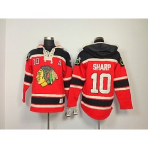 nhl jerseys chicago blackhawks #10 sharp red[pullover hooded sweatshirt A]