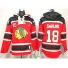 nhl jerseys chicago blackhawks #18 savaro red[pullover hooded sweatshirt patch A]